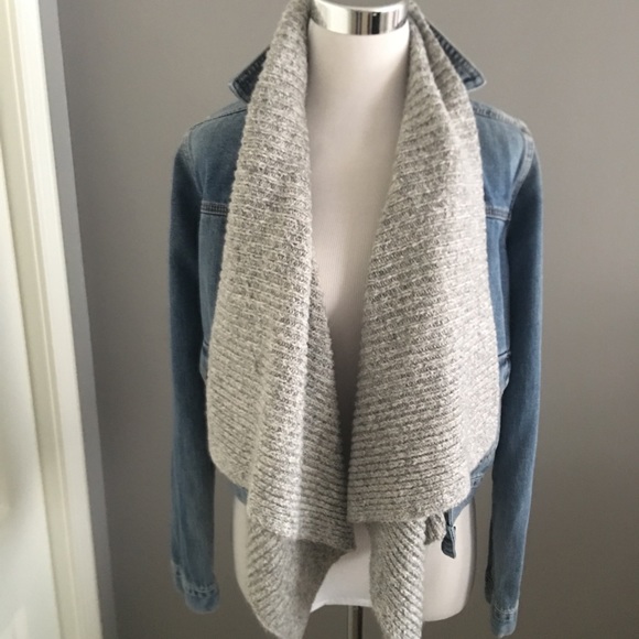 Abercrombie & Fitch Jackets & Blazers - Abercrombie & Fitch denim jacket with knit trim